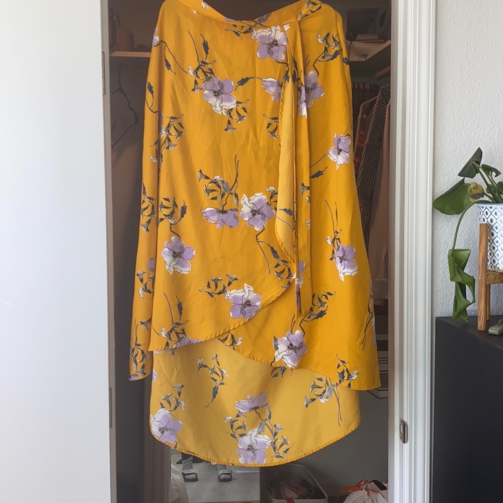 Floral wrap skirt